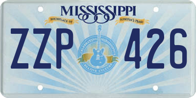 MS license plate ZZP426