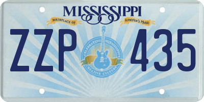 MS license plate ZZP435