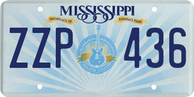 MS license plate ZZP436