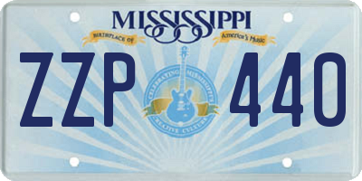 MS license plate ZZP440