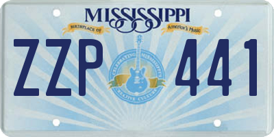 MS license plate ZZP441