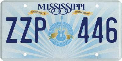 MS license plate ZZP446