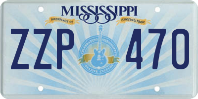 MS license plate ZZP470
