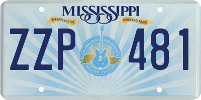 MS license plate ZZP481