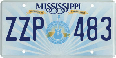 MS license plate ZZP483