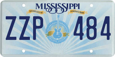 MS license plate ZZP484