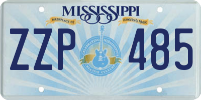 MS license plate ZZP485