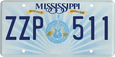 MS license plate ZZP511
