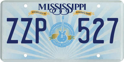 MS license plate ZZP527