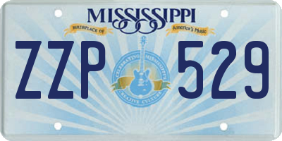 MS license plate ZZP529