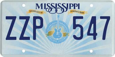 MS license plate ZZP547