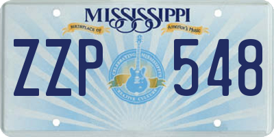 MS license plate ZZP548