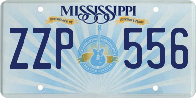 MS license plate ZZP556