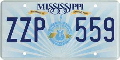 MS license plate ZZP559