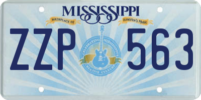 MS license plate ZZP563