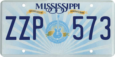 MS license plate ZZP573