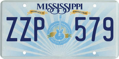 MS license plate ZZP579