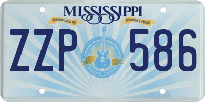 MS license plate ZZP586