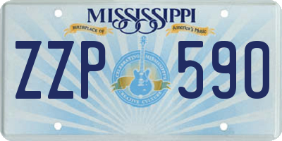 MS license plate ZZP590