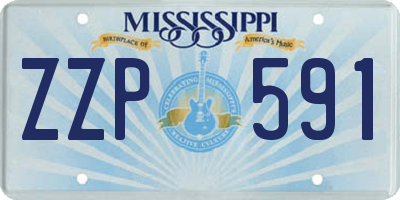 MS license plate ZZP591