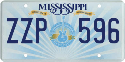 MS license plate ZZP596