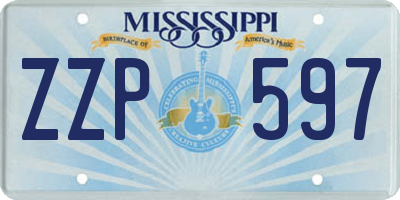 MS license plate ZZP597