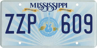 MS license plate ZZP609