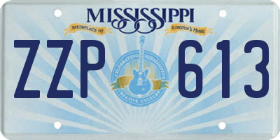 MS license plate ZZP613