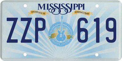 MS license plate ZZP619