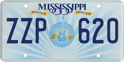 MS license plate ZZP620