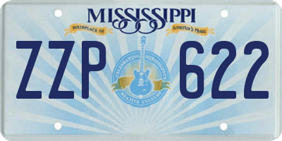 MS license plate ZZP622