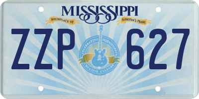 MS license plate ZZP627