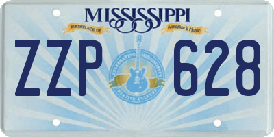 MS license plate ZZP628