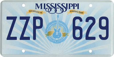 MS license plate ZZP629