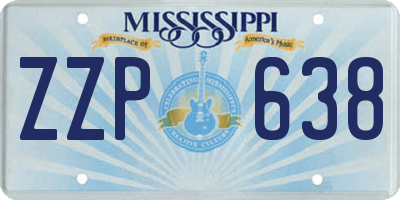 MS license plate ZZP638