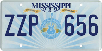MS license plate ZZP656