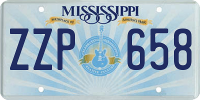 MS license plate ZZP658