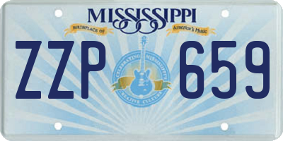 MS license plate ZZP659
