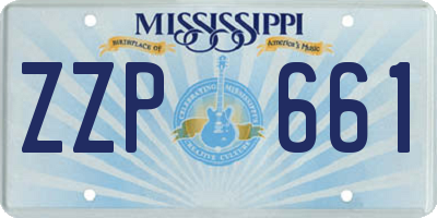 MS license plate ZZP661