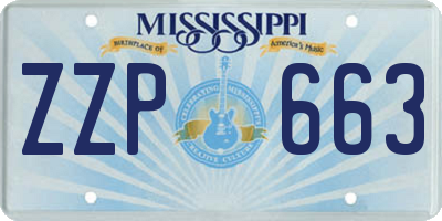 MS license plate ZZP663