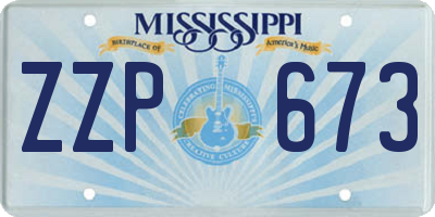 MS license plate ZZP673