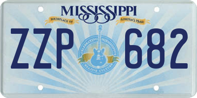 MS license plate ZZP682