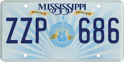 MS license plate ZZP686