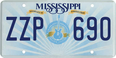 MS license plate ZZP690