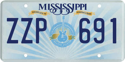 MS license plate ZZP691