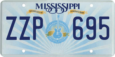 MS license plate ZZP695