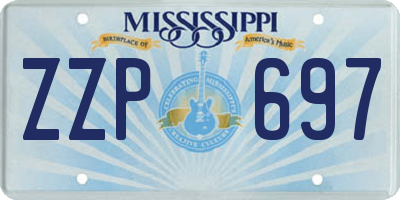 MS license plate ZZP697