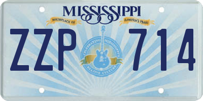 MS license plate ZZP714