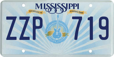 MS license plate ZZP719