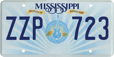 MS license plate ZZP723